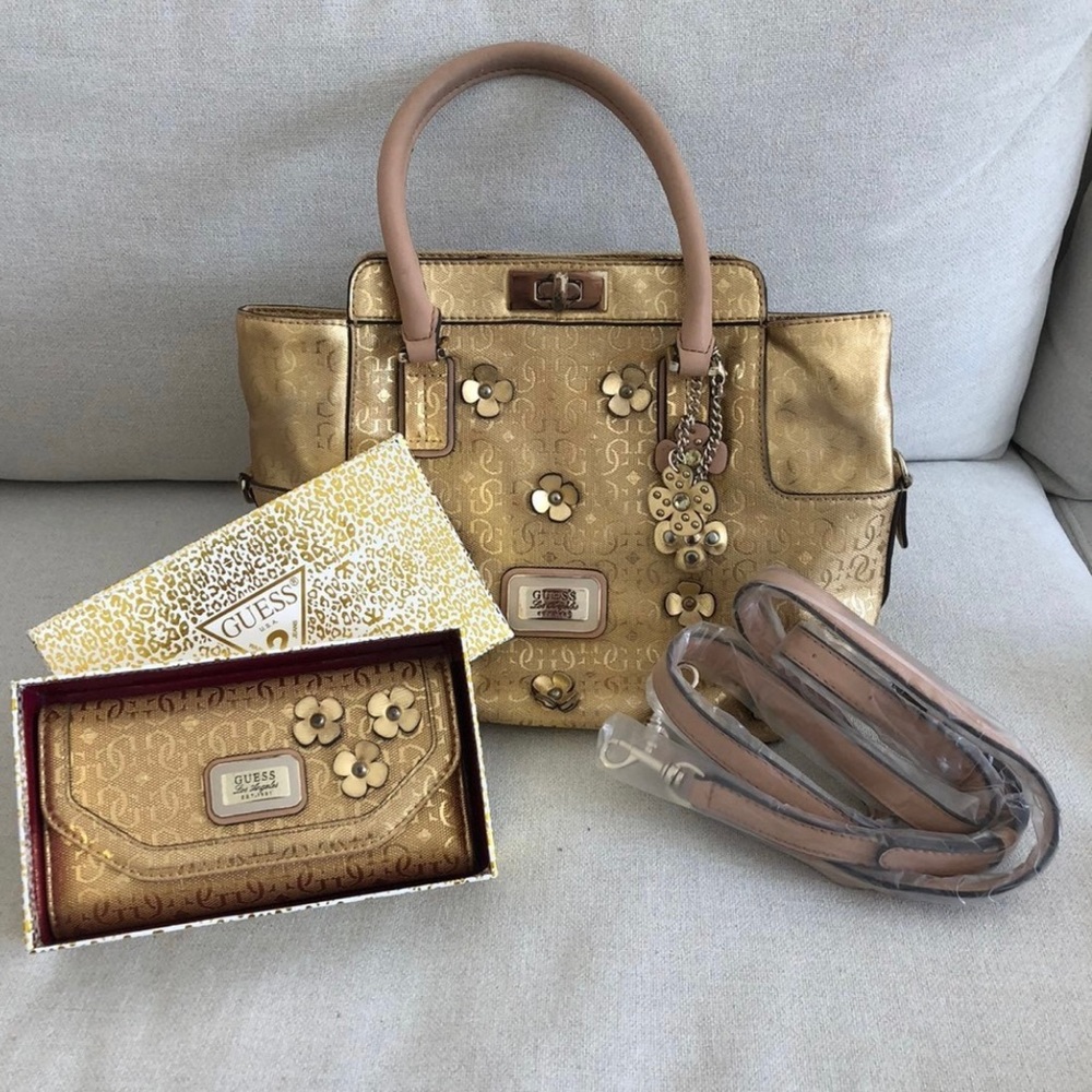 GUESS satchel bag and wallet